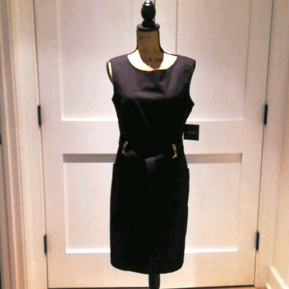 Black Dress Sleeveless w/Bamboo Hardware (NWT)